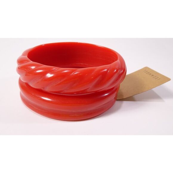 Neiman Marcus Lee Angel Resin BANGLE Bracelet Set of 2 Bracelet Set NWT 256 - Picture 8 of 10